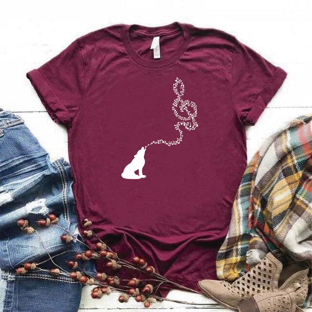 Camisa estampada tipo T- shirt LOBO MUSICA — foto 3
