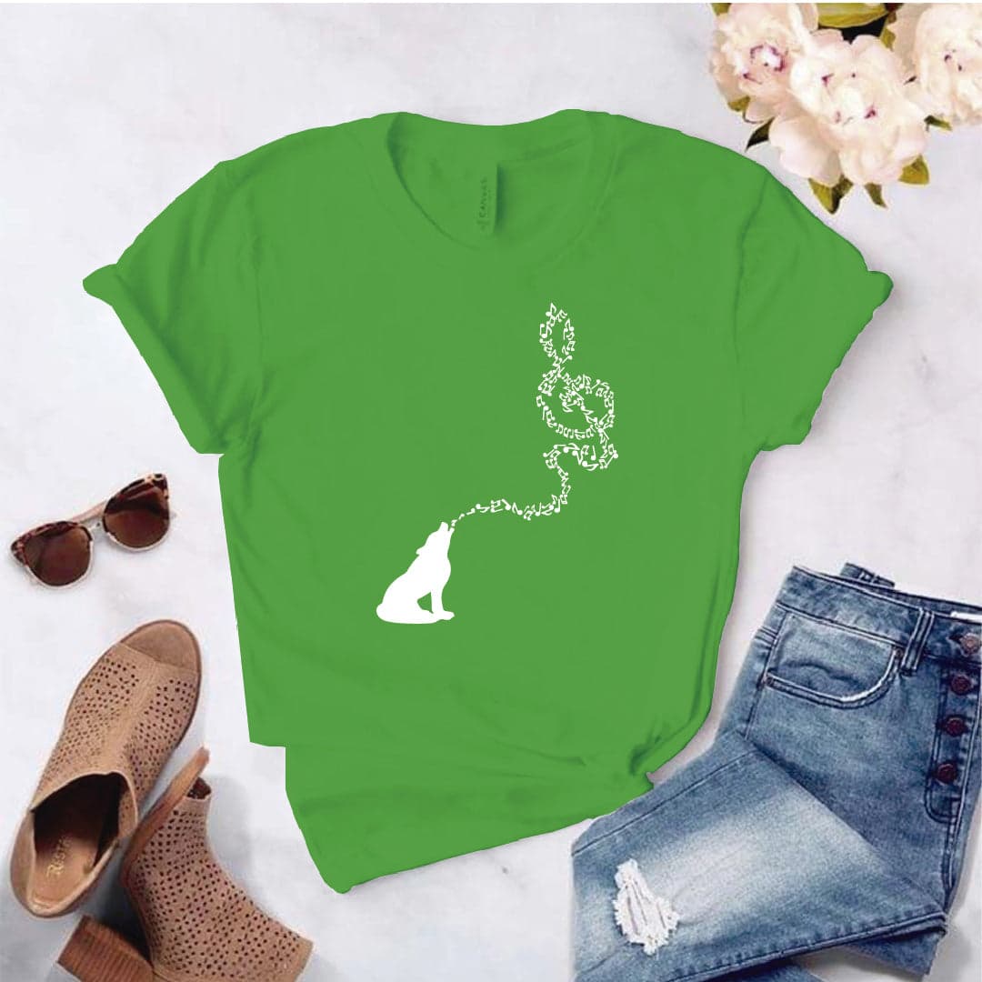 Camisa estampada tipo T- shirt LOBO MUSICA — foto 4