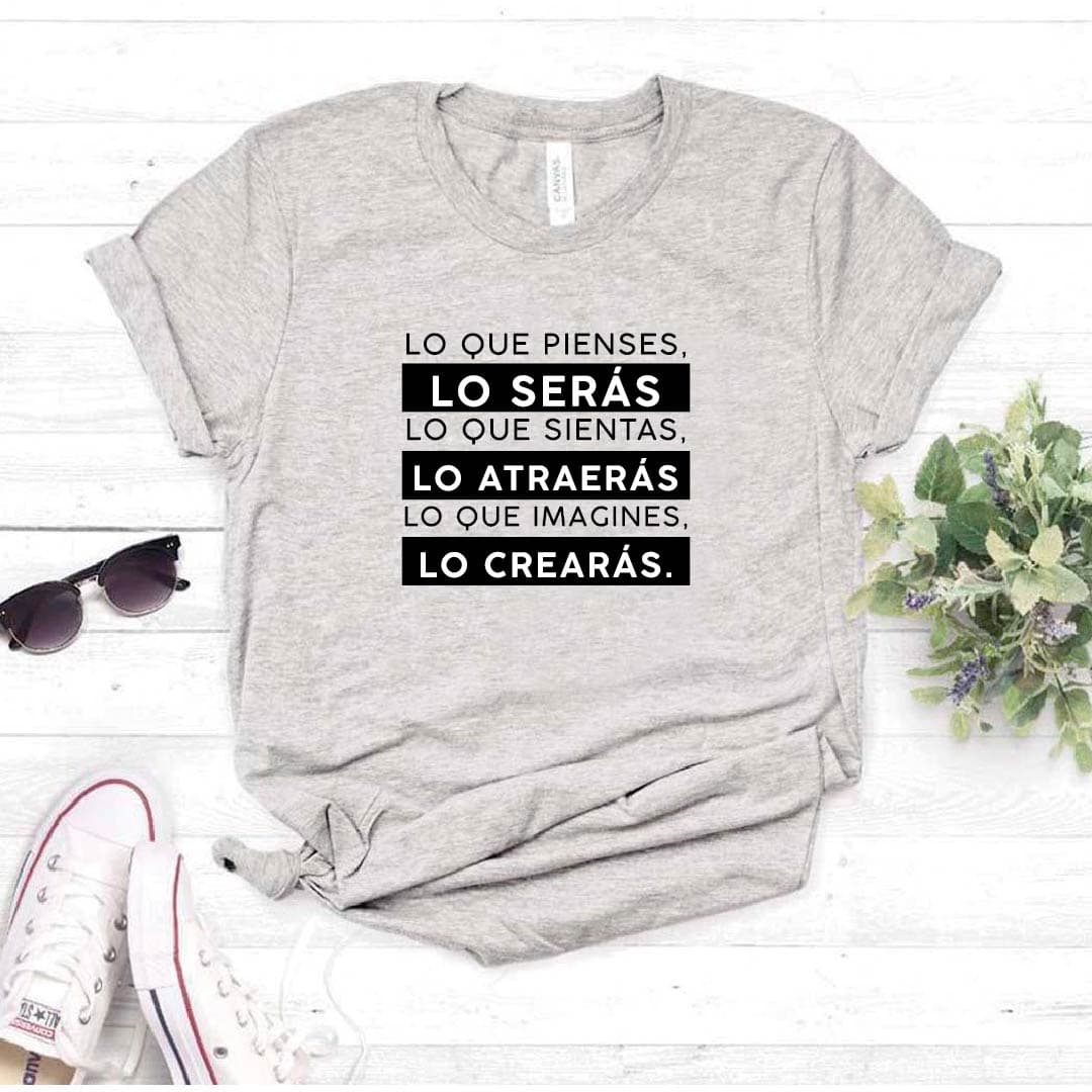 Camiseta T-shirt mujer LO QUE PIENSAS LO SERAS — foto 3