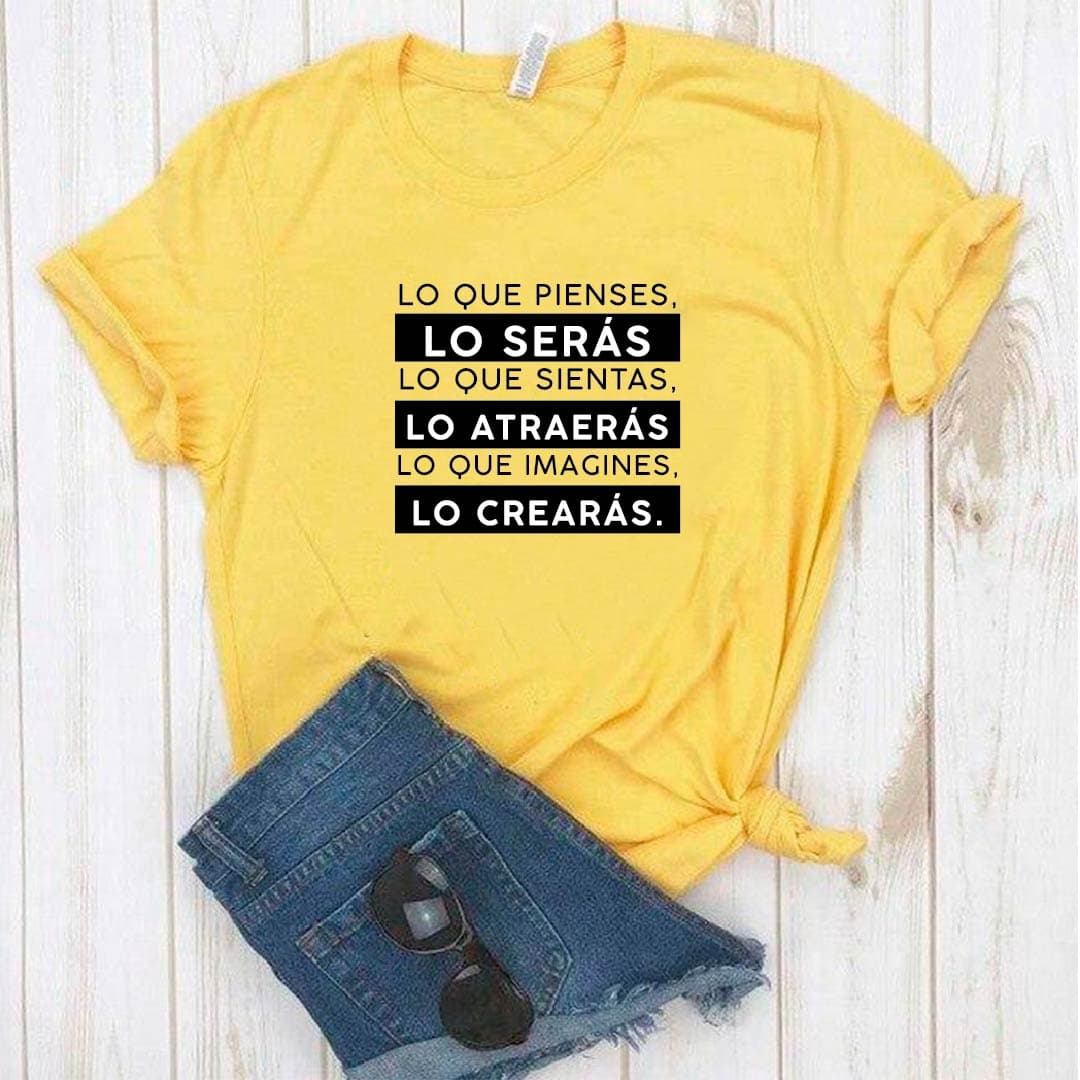 Camiseta T-shirt mujer LO QUE PIENSAS LO SERAS — foto 1