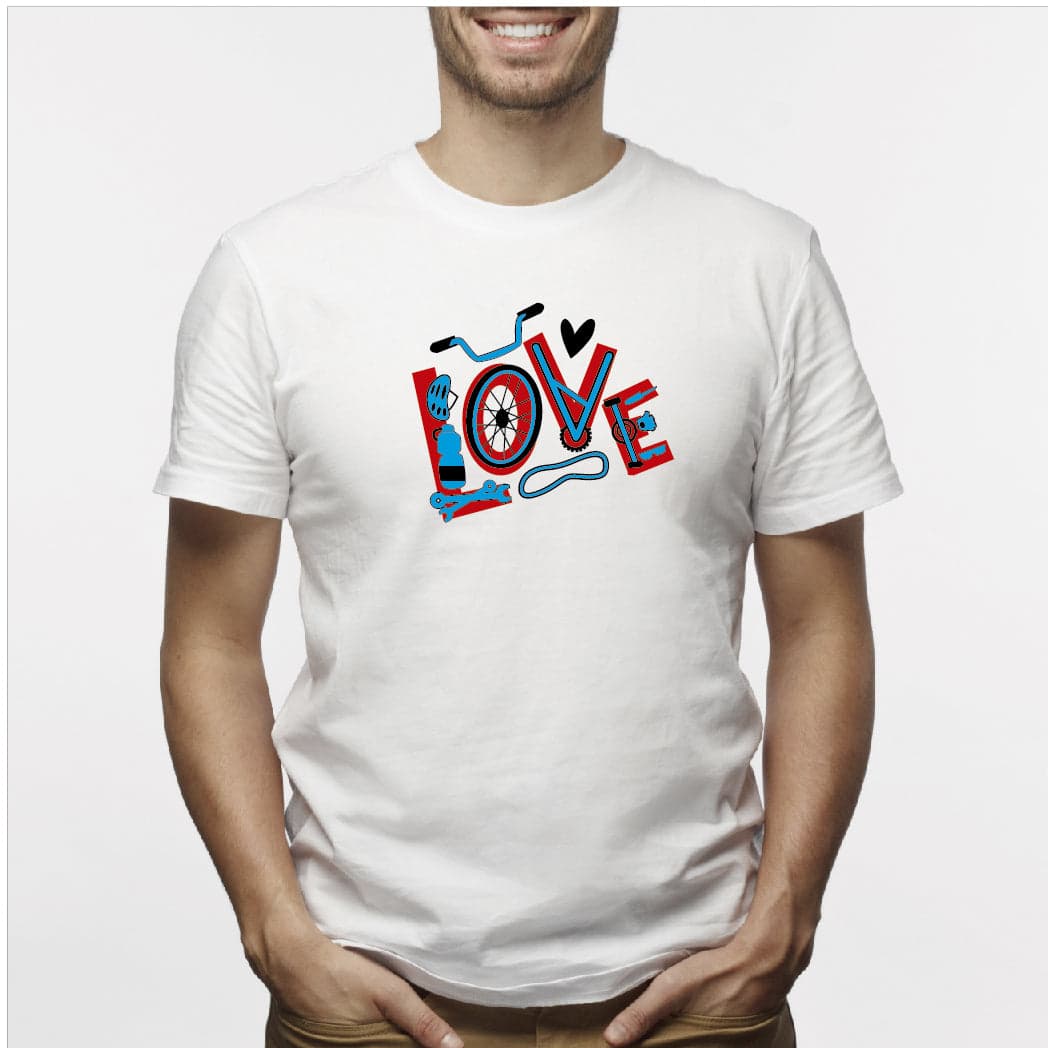 Camisa estampada para hombre  tipo T-shirt LOVE BICICLETA — foto 3