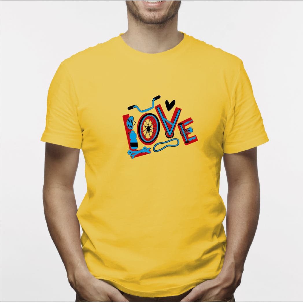 Camisa estampada para hombre  tipo T-shirt LOVE BICICLETA — foto 4