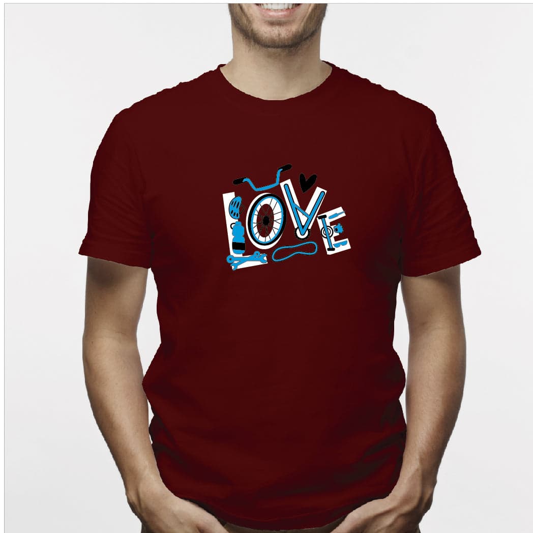 Camisa estampada para hombre  tipo T-shirt LOVE BICICLETA — foto 5