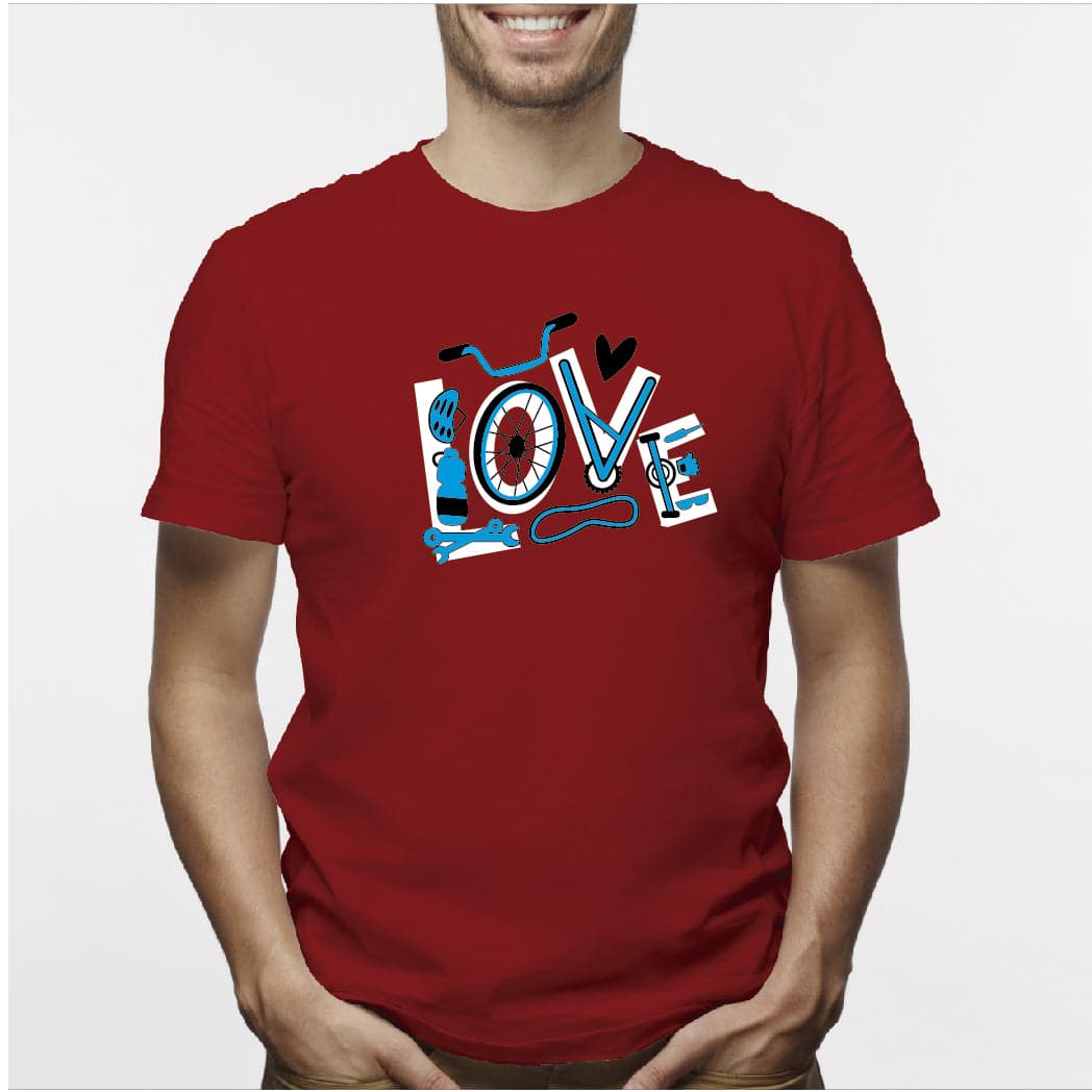 Camisa estampada para hombre  tipo T-shirt LOVE BICICLETA — foto 7