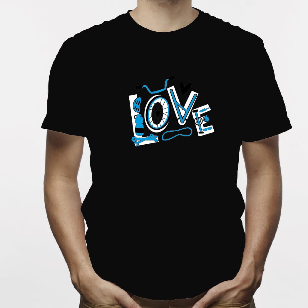 Camisa estampada para hombre  tipo T-shirt LOVE BICICLETA — foto 2