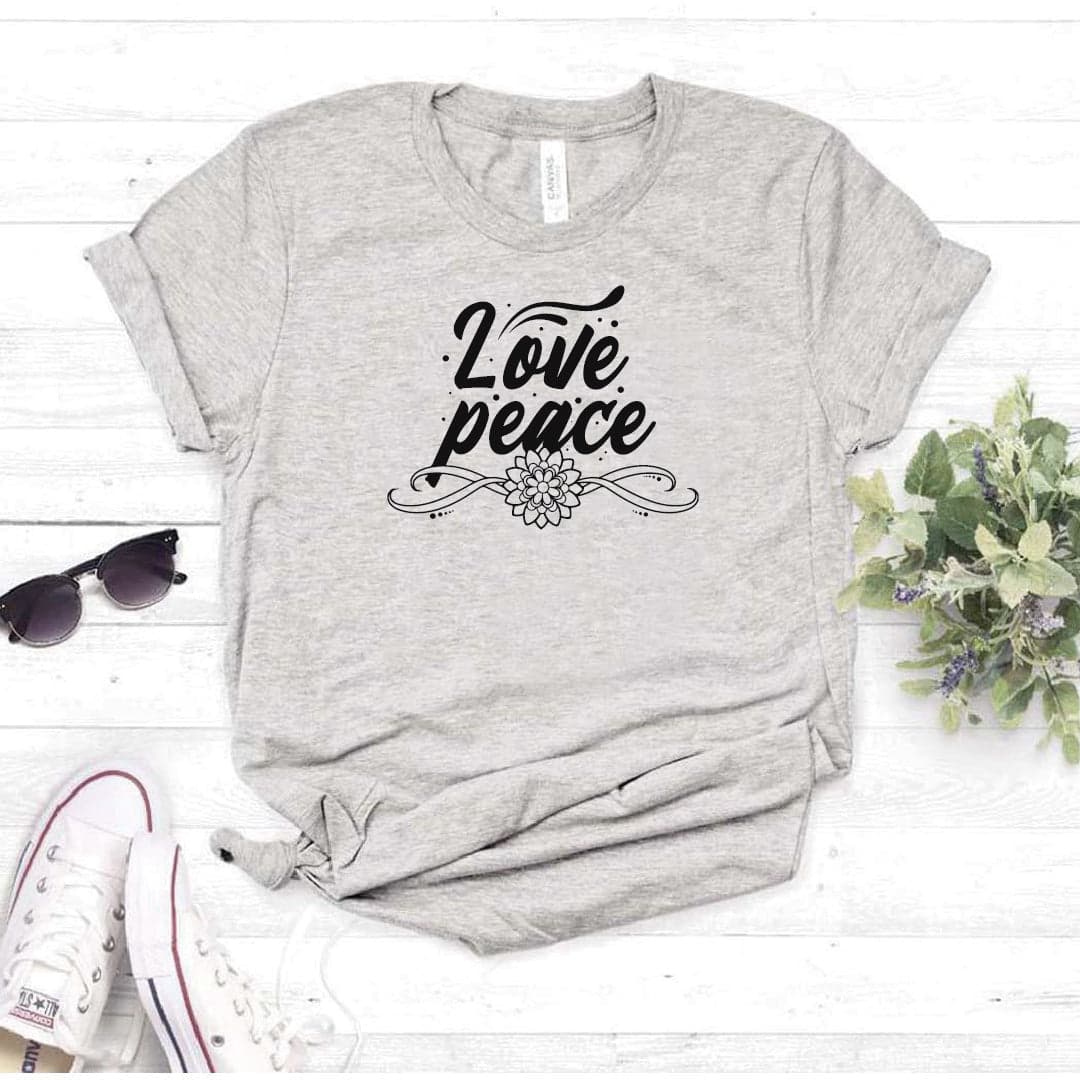 Camisa estampada  tipo T-shirt  LOVE PEACE — foto 1