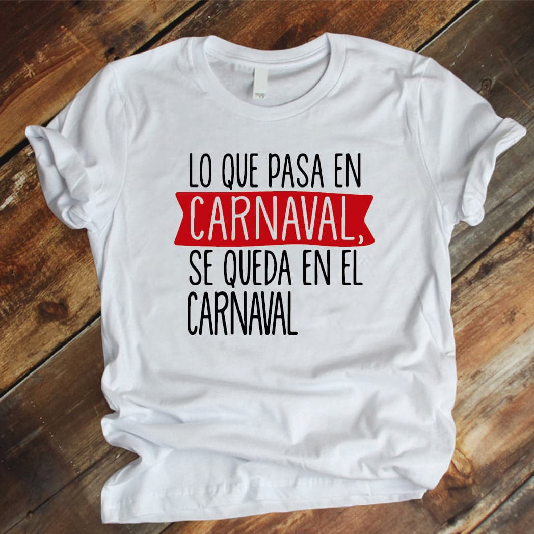 Camisa estampada tipo T-shirt Lo que pasa en carnaval se queda en carnaval — foto 1