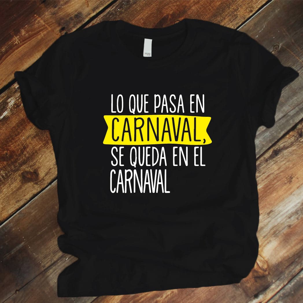 Camisa estampada tipo T-shirt Lo que pasa en carnaval se queda en carnaval — foto 4