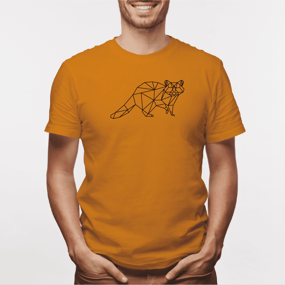 Camisa estampada para hombre  tipo T-shirt Mapache Geométrico — foto 4