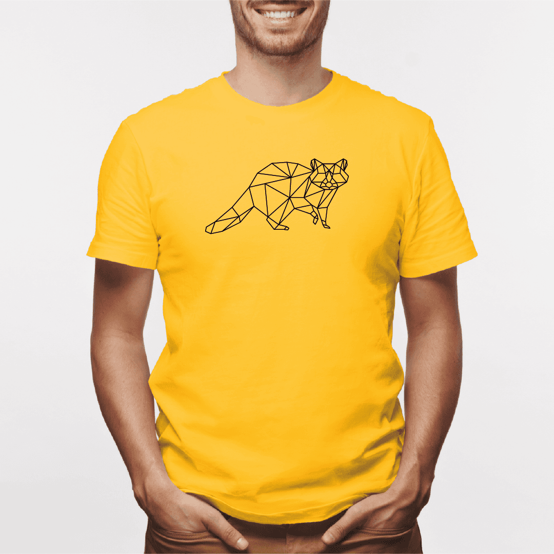 Camisa estampada para hombre  tipo T-shirt Mapache Geométrico — foto 8