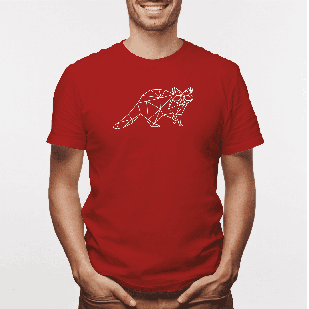 Camisa estampada para hombre  tipo T-shirt Mapache Geométrico — foto 1
