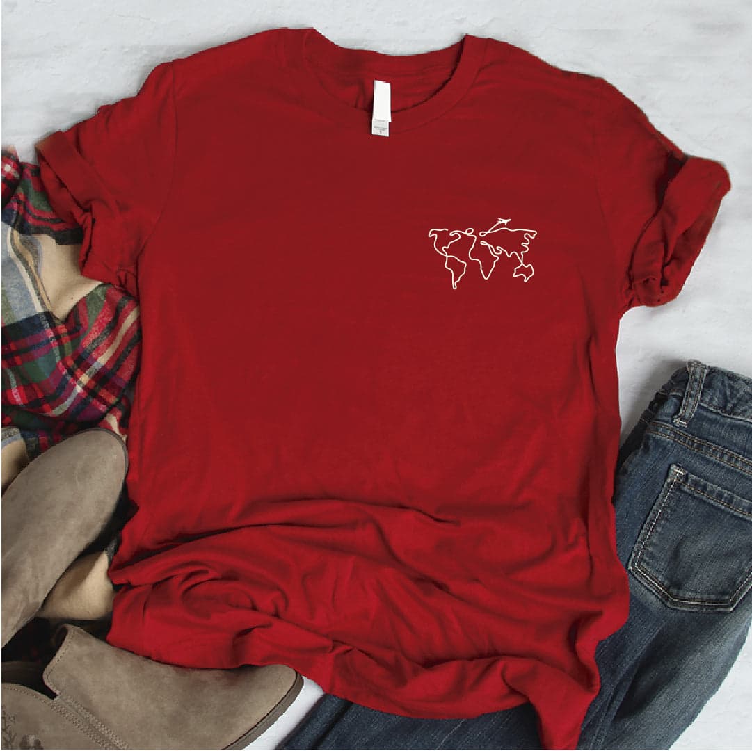 Camisa estampada  tipo T-shirt MAPA MUNDI BOLSILLO — foto 5