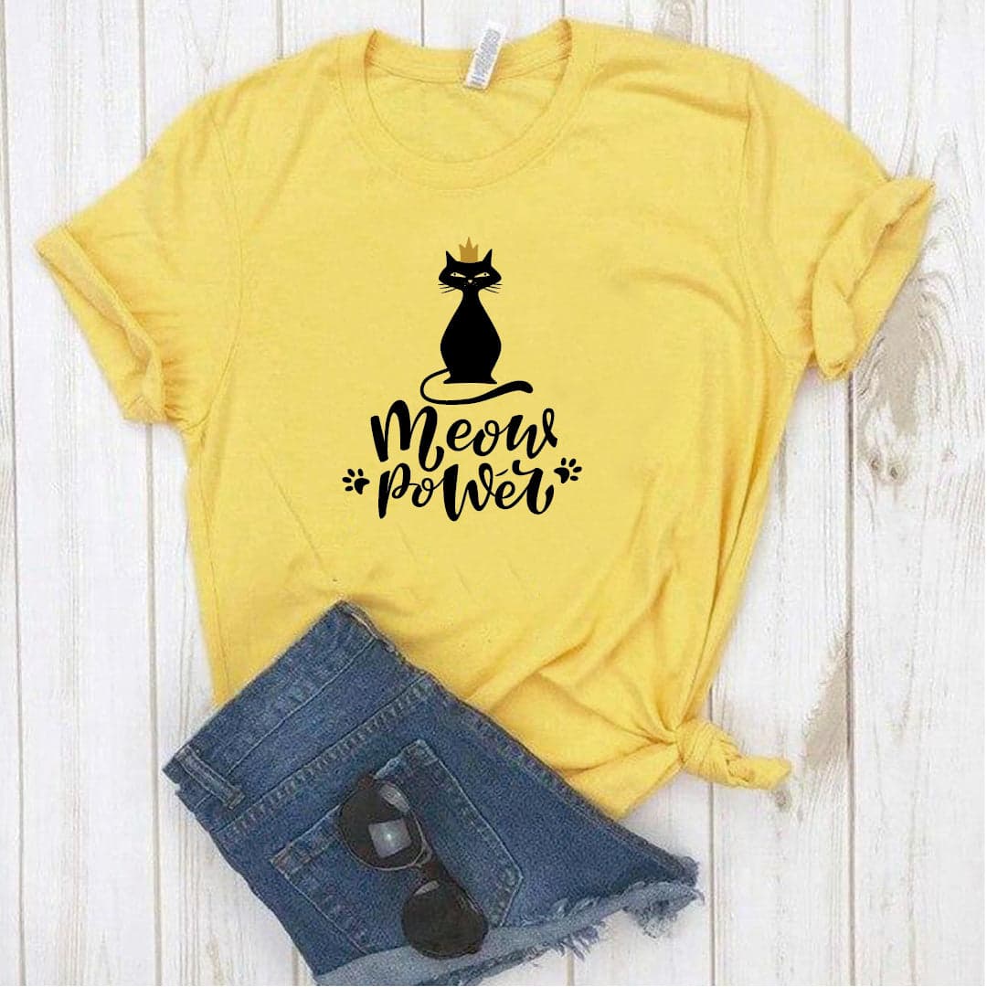 Camisa estampada  tipo T-shirt meow power — foto 3