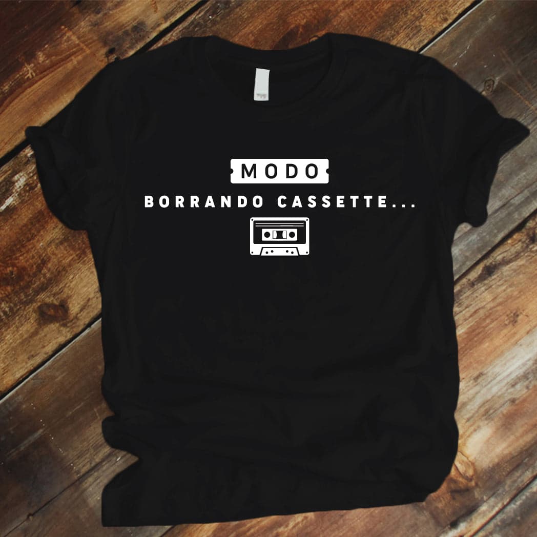 Camiseta estampada tipo T-shirt Modo borrando Cassete — foto 4