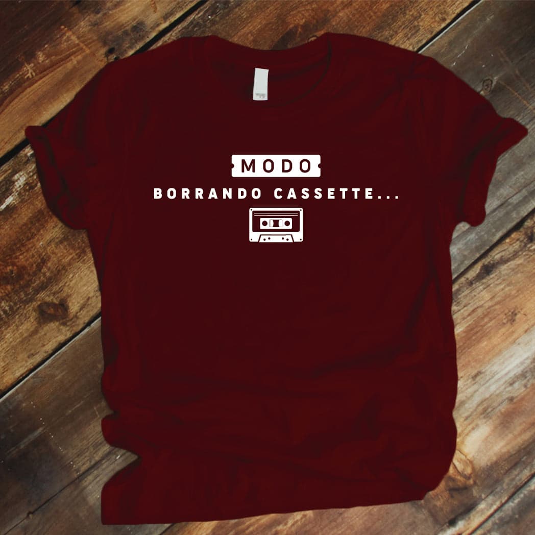 Camiseta estampada tipo T-shirt Modo borrando Cassete — foto 2
