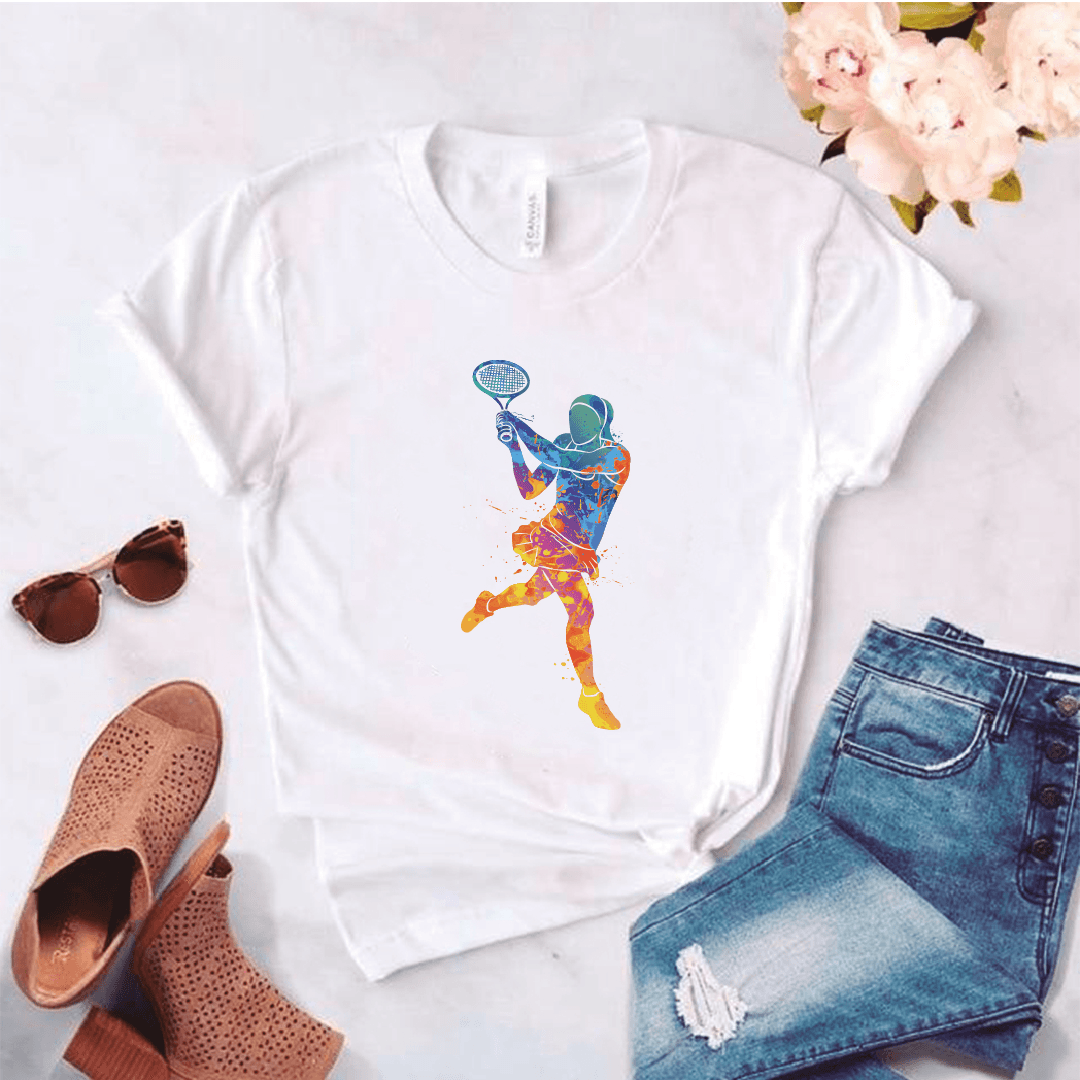 Camiseta estampada tipo T-shirt MUJER TENNIS ABSTRACTA (DEPORTES) — foto 1