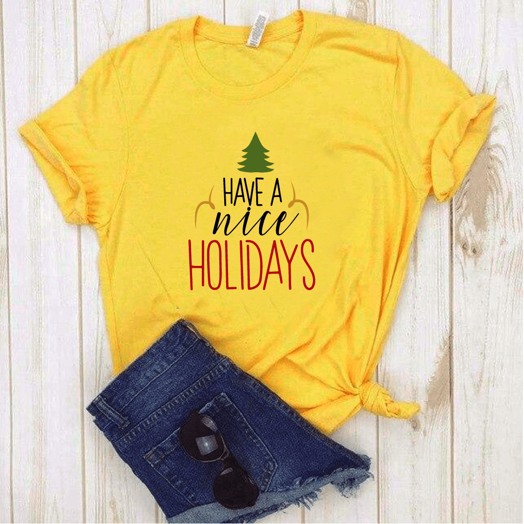 Camisa estampada tipo T-shirt (NAVIDAD) Have a nice holidays — foto 5