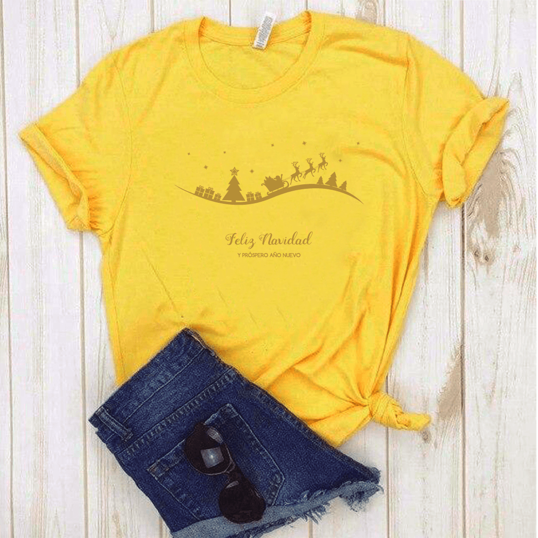 Camisa estampada tipo T-shirt (NAVIDAD) Feliz navidad y prospero año — foto 1
