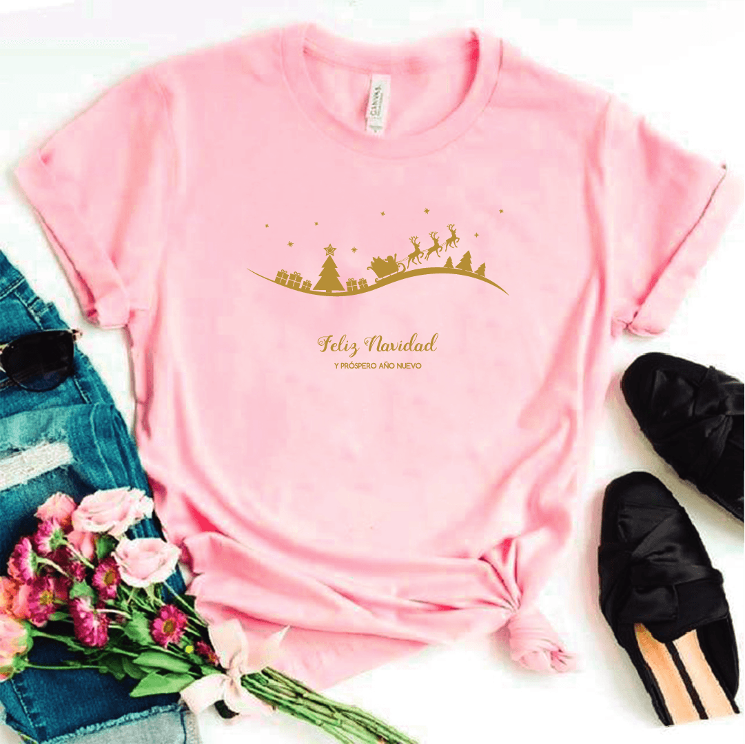 Camisa estampada tipo T-shirt (NAVIDAD) Feliz navidad y prospero año — foto 2