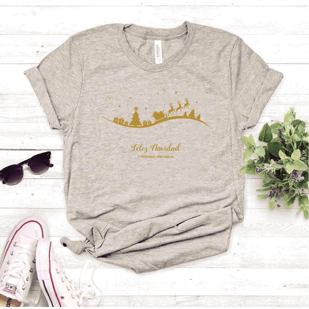 Camisa estampada tipo T-shirt (NAVIDAD) Feliz navidad y prospero año — foto 3