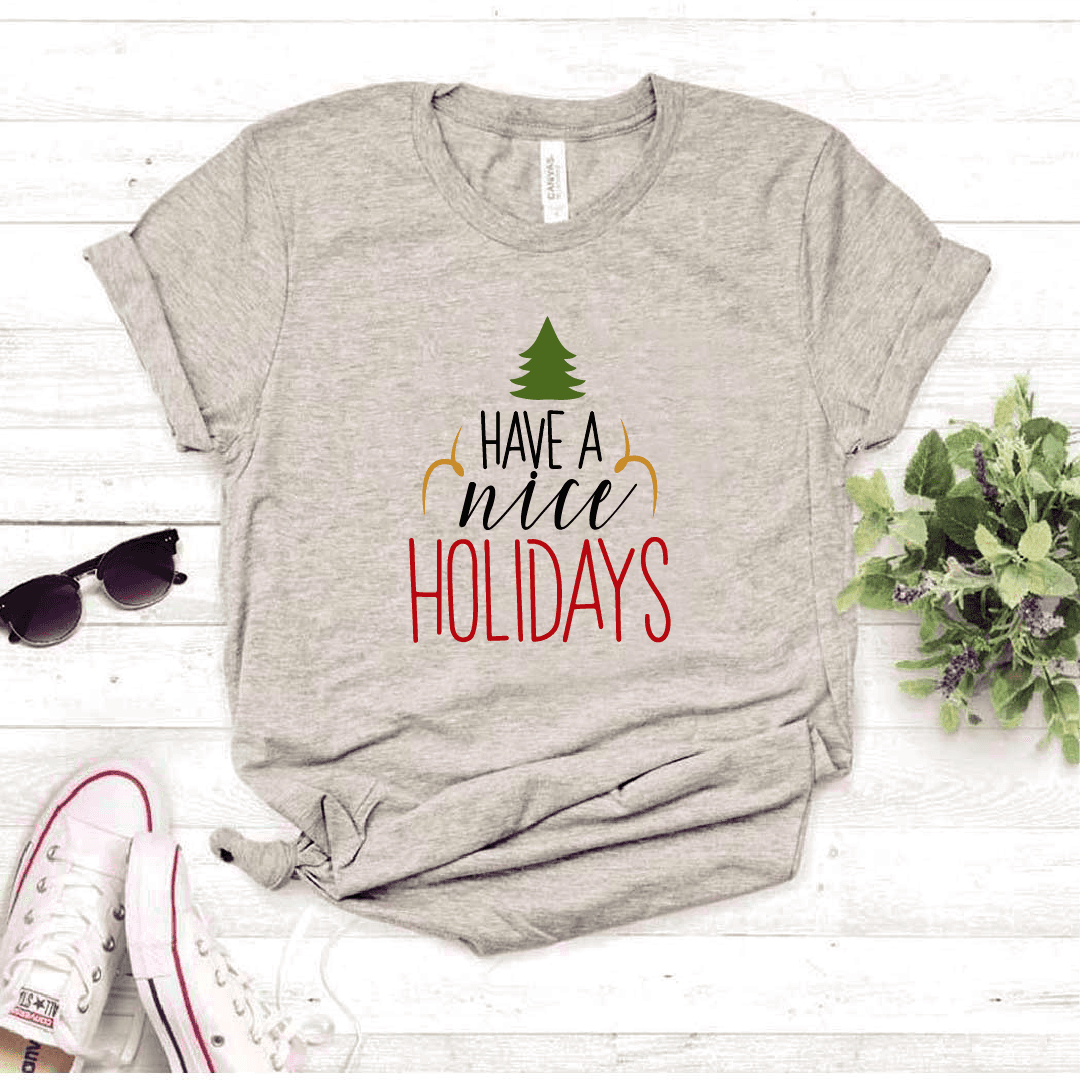 Camisa estampada tipo T-shirt (NAVIDAD) Have a nice holidays — foto 4