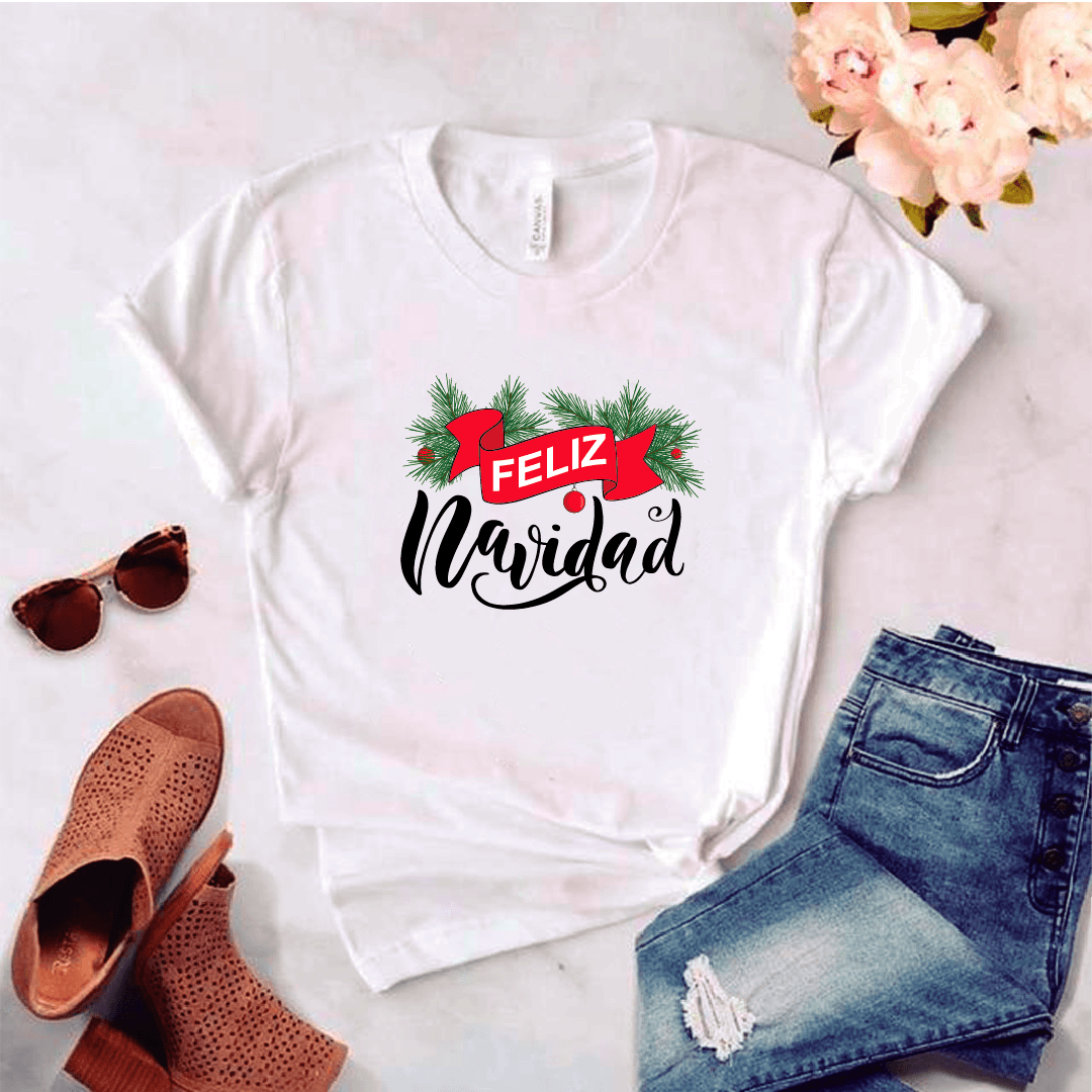 Camisa estampada tipo T-shirt (NAVIDAD) Feliz navidad 4 — foto 1