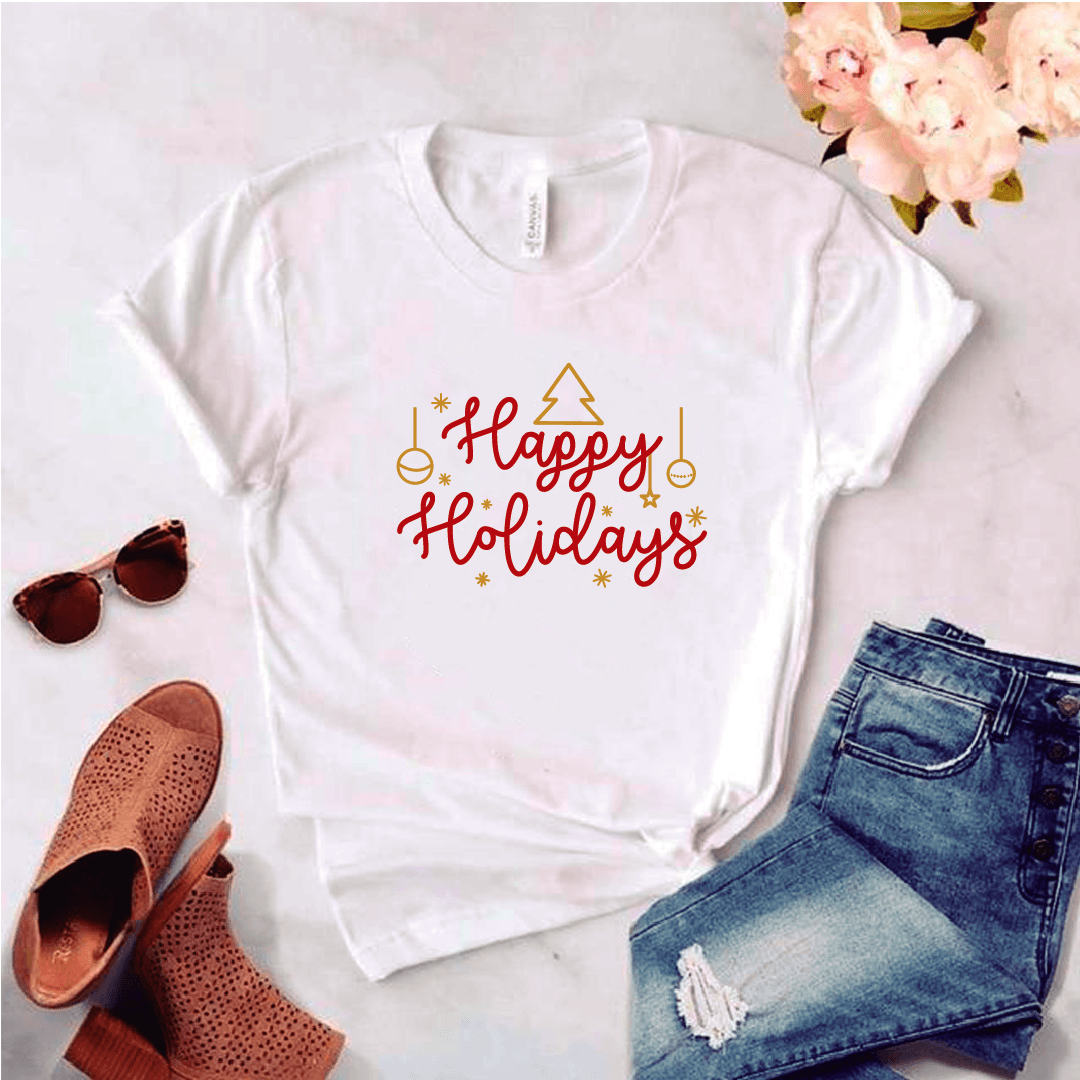 Camisa estampada tipo T-shirt (NAVIDAD) Happy holidays — foto 1