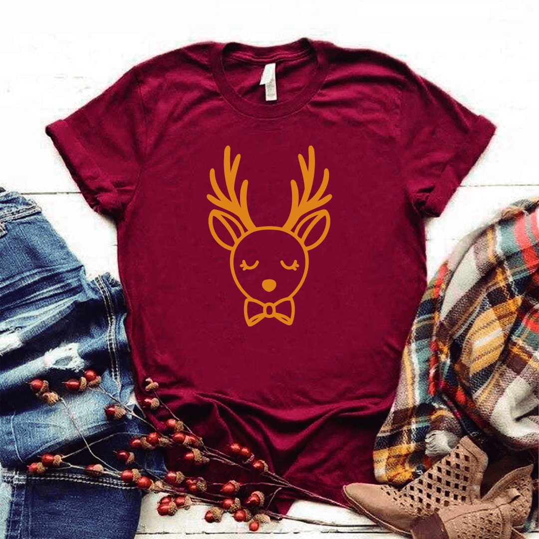 Camisa estampada tipo T-shirt (NAVIDAD) Reno con moño — foto 6