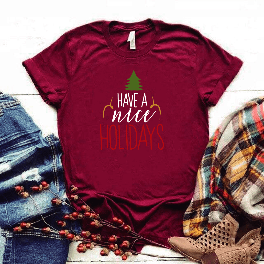 Camisa estampada tipo T-shirt (NAVIDAD) Have a nice holidays — foto 6