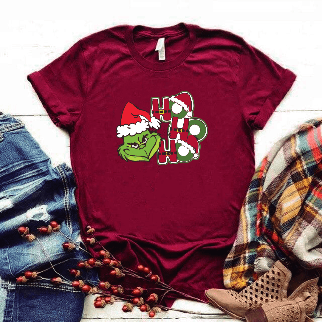 Camisa estampada tipo T-shirt (NAVIDAD) Ho Ho Ho grinch — foto 6