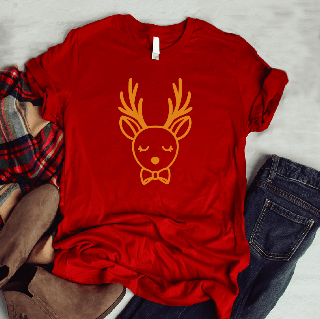 Camisa estampada tipo T-shirt (NAVIDAD) Reno con moño — foto 8