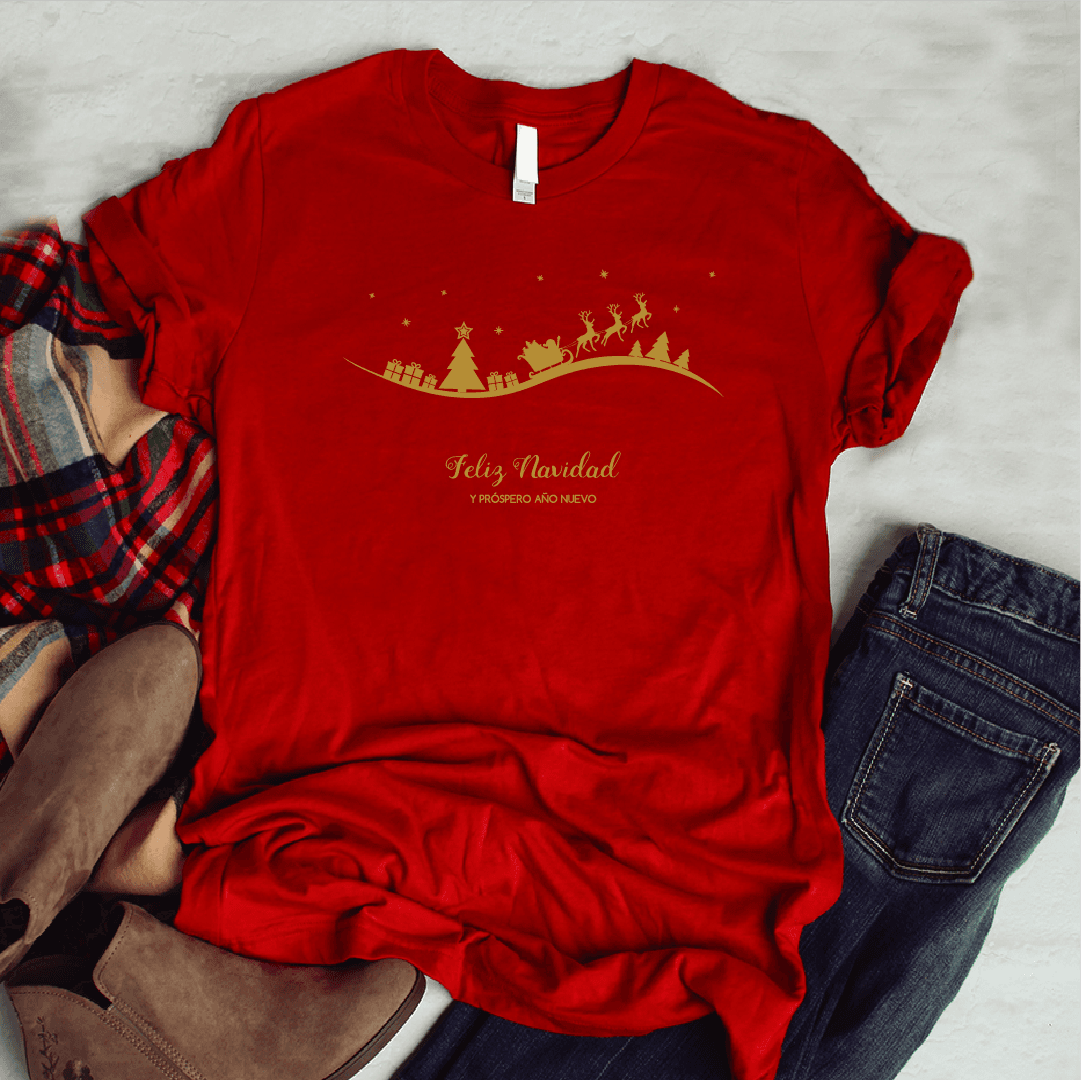 Camisa estampada tipo T-shirt (NAVIDAD) Feliz navidad y prospero año — foto 8