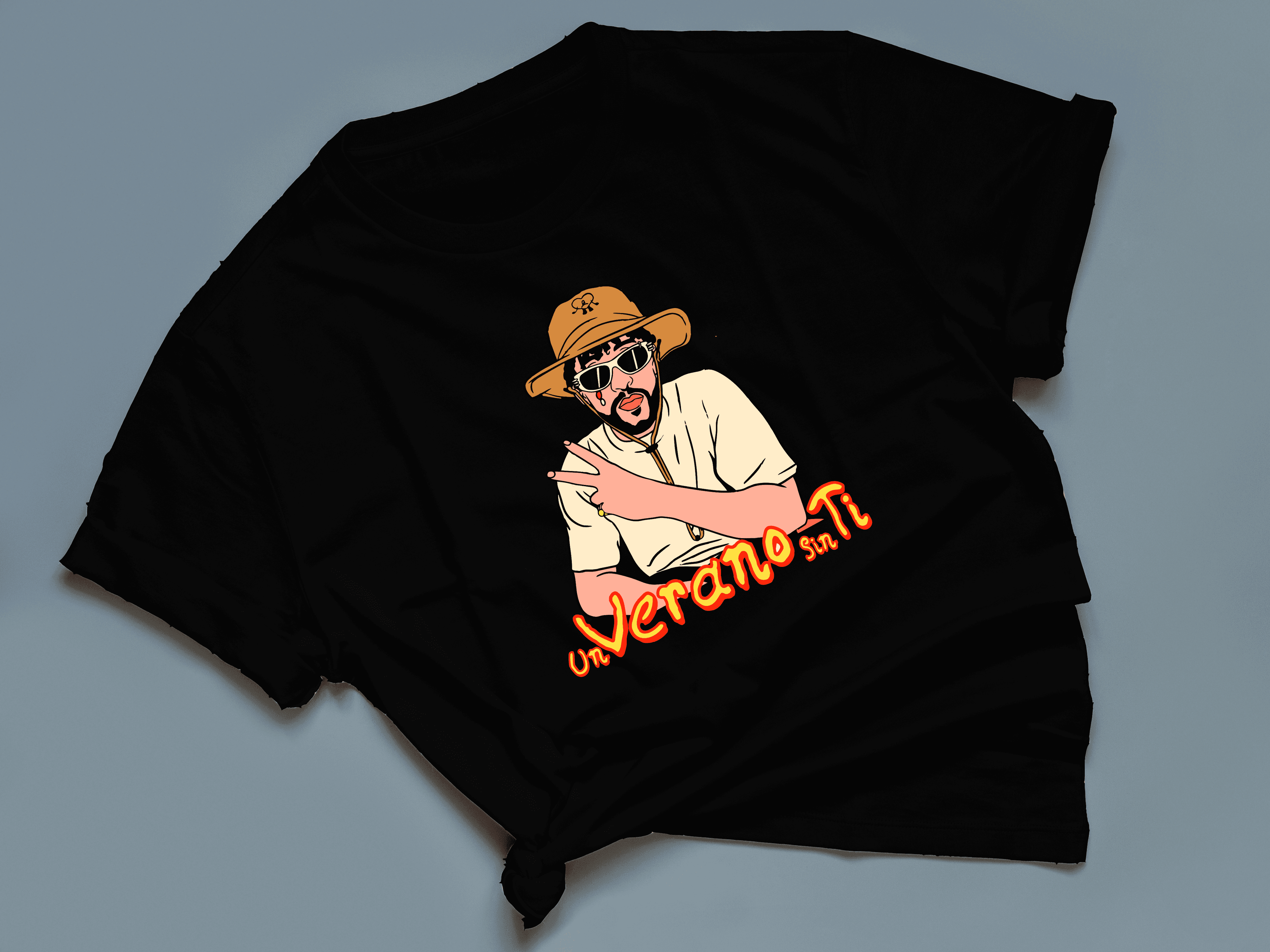 Camiseta estampada tipo T- shirt BAD BUNNY UN VERANO SIN TI — foto 1