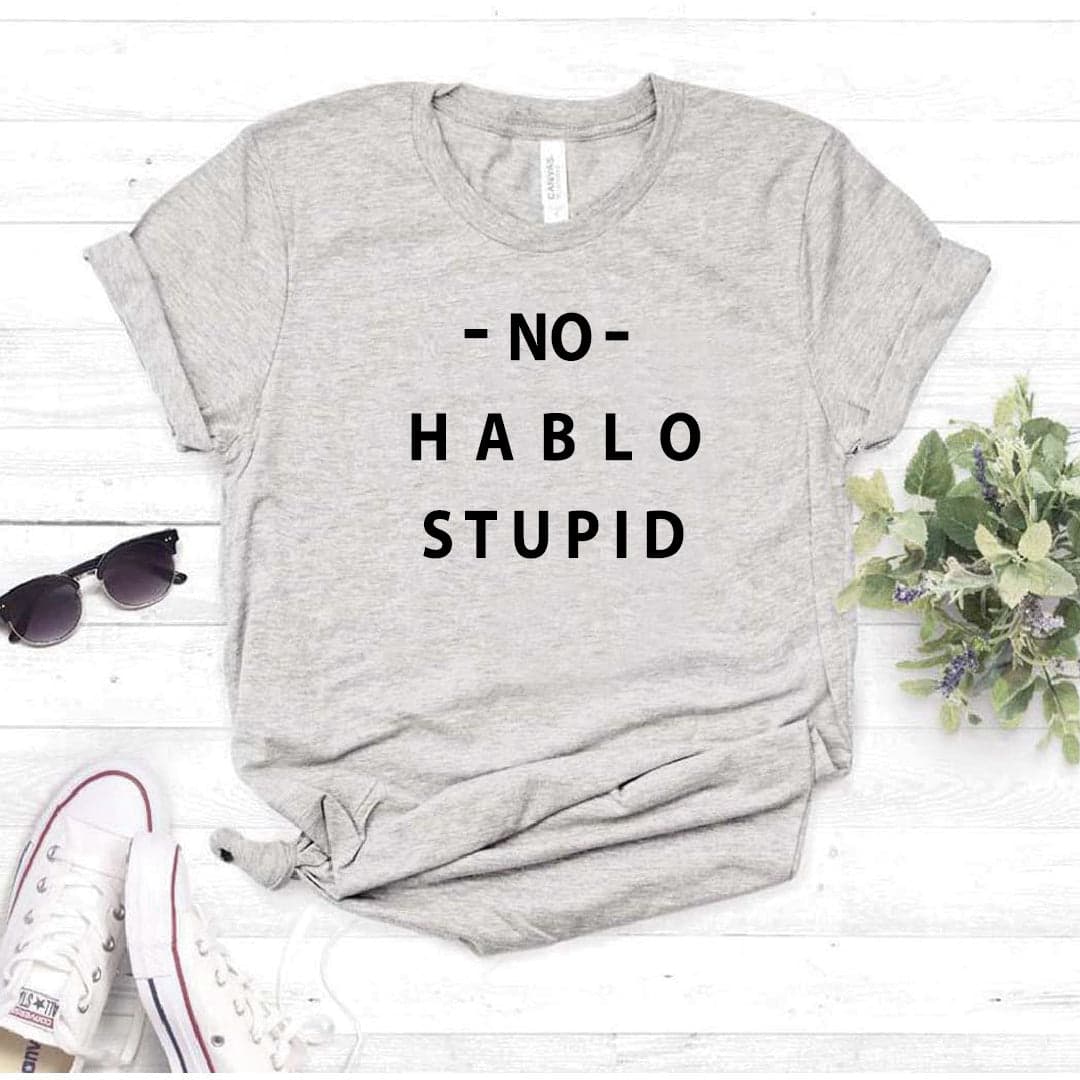 Camisa estampada tipo T- shirt NO HABLO STUPID — foto 8