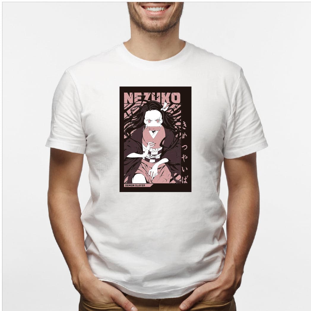 Camisa estampada en algodón para hombre tipo T-shirt Nezuko — foto 4