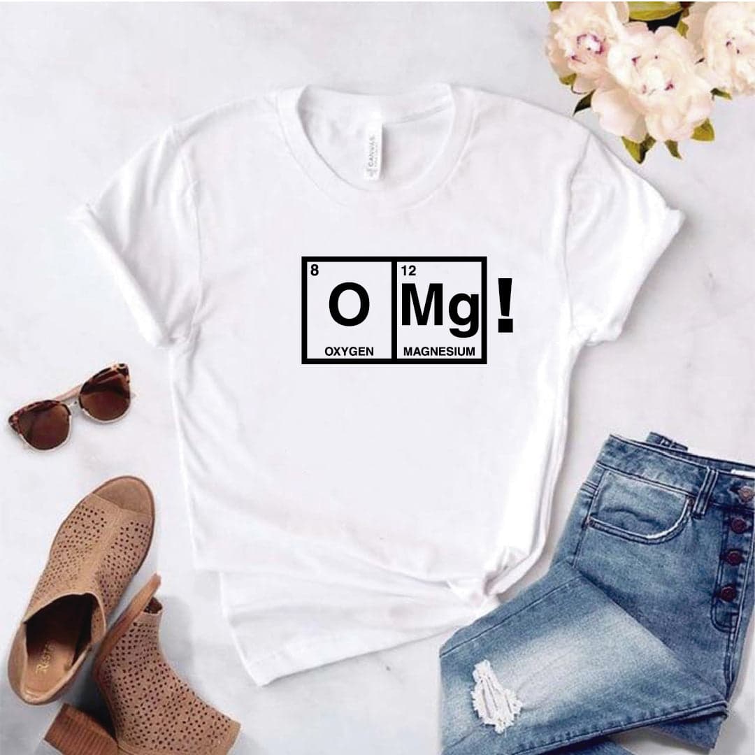 Camisa estampada  tipo T-shirt OMG TABLA PERIODICA — foto 2