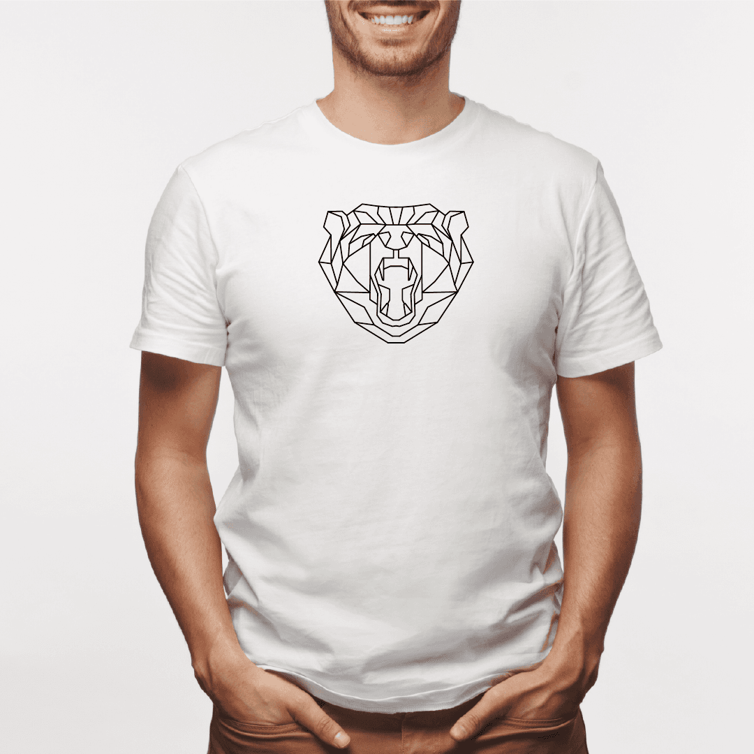 Camisa estampada para hombre  tipo T-shirt Oso boca abierta — foto 5