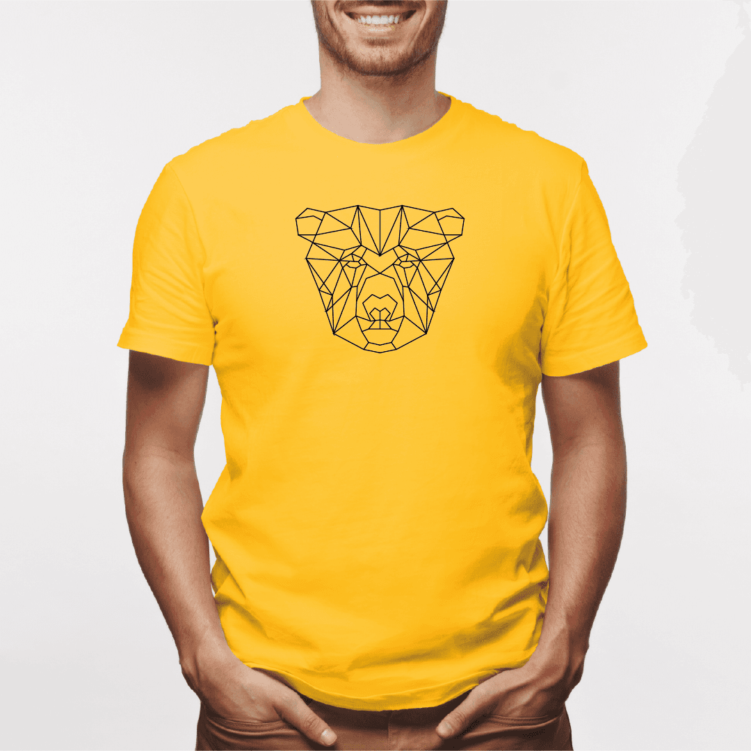 Camisa estampada para hombre  tipo T-shirt Oso boca cerrada Geométrico — foto 7