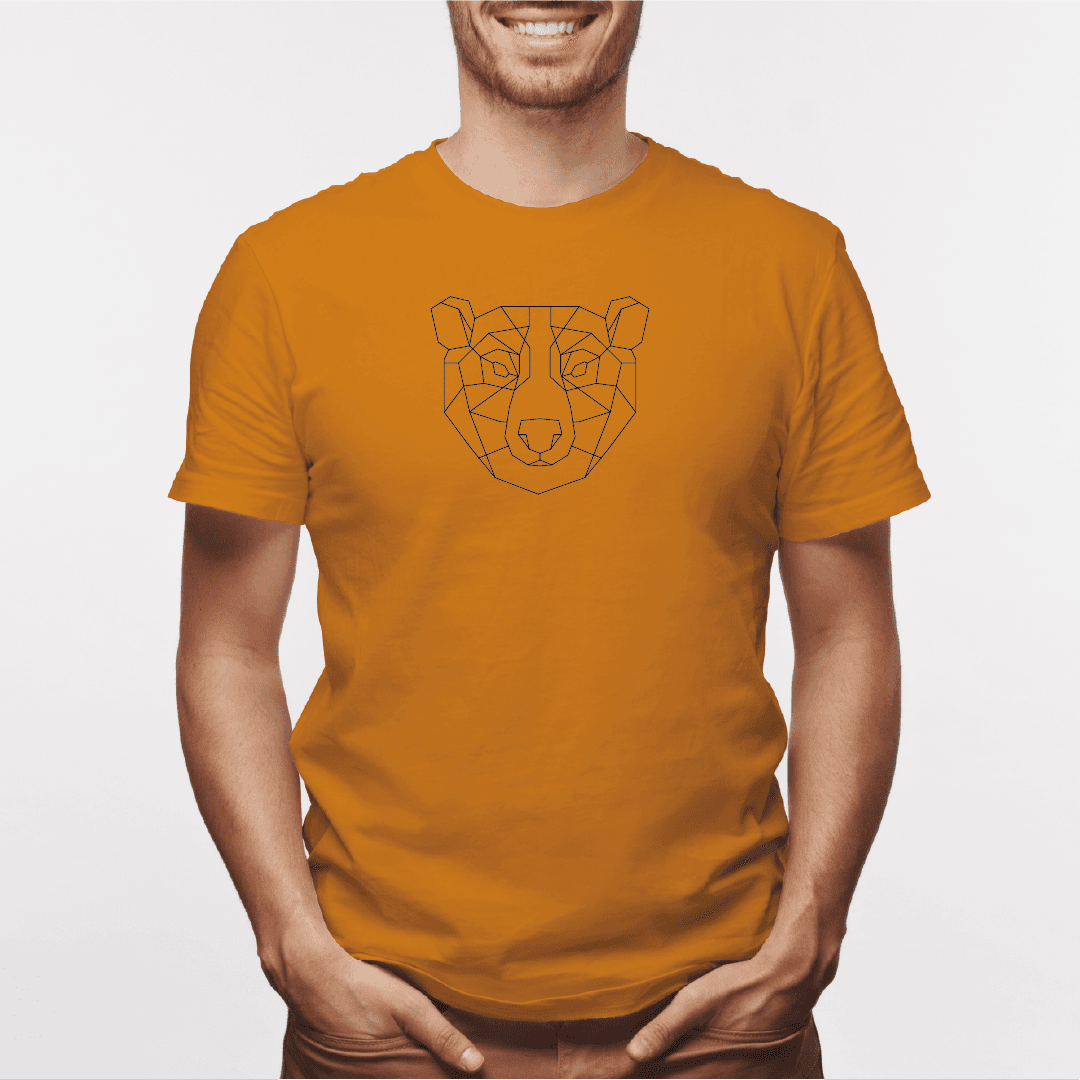 Camisa estampada para hombre  tipo T-shirt Oso Pardo Geométrico — foto 3