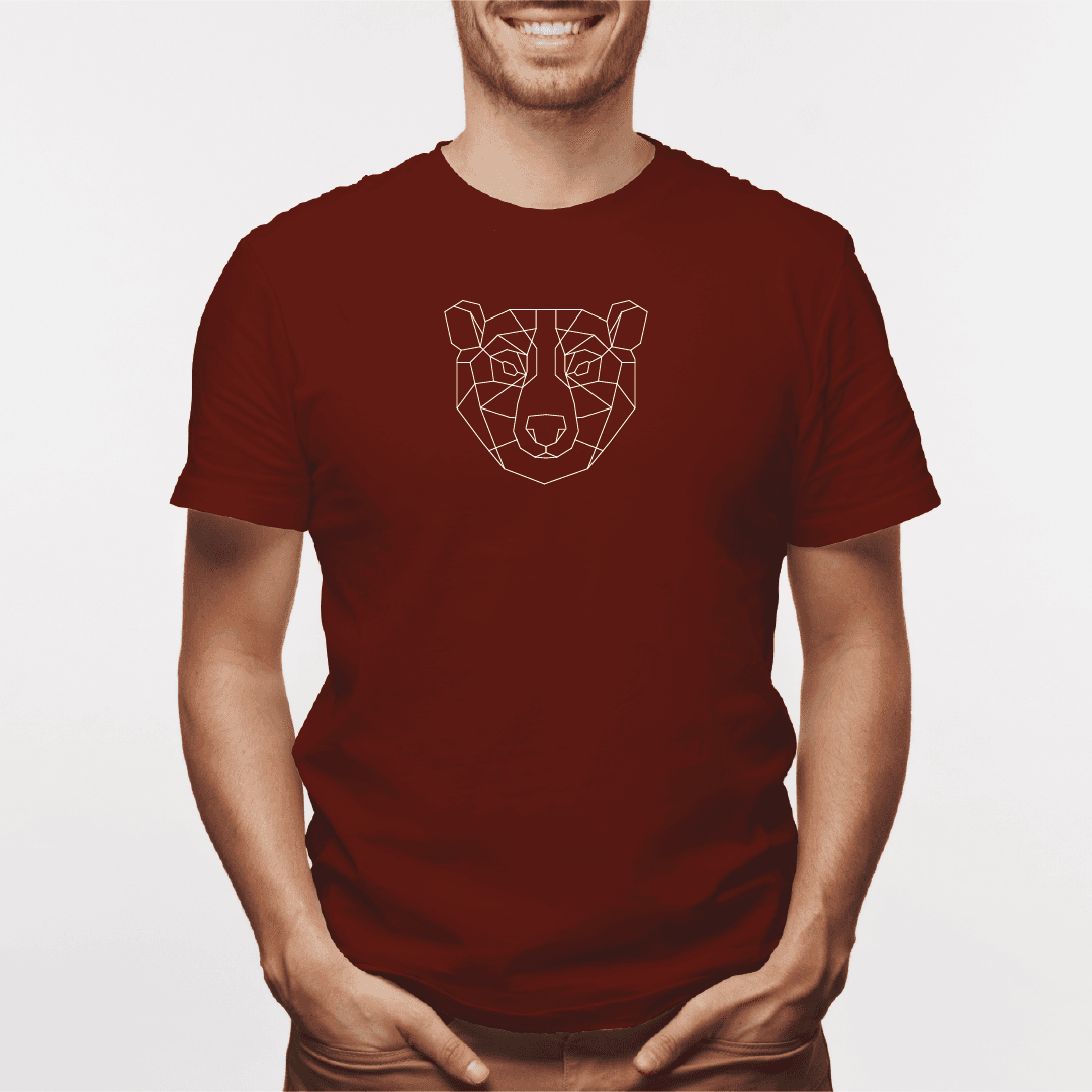 Camisa estampada para hombre  tipo T-shirt Oso Pardo Geométrico — foto 4