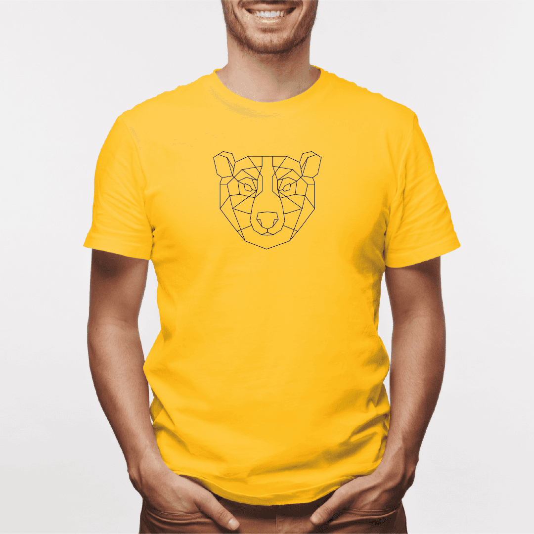 Camisa estampada para hombre  tipo T-shirt Oso Pardo Geométrico — foto 7