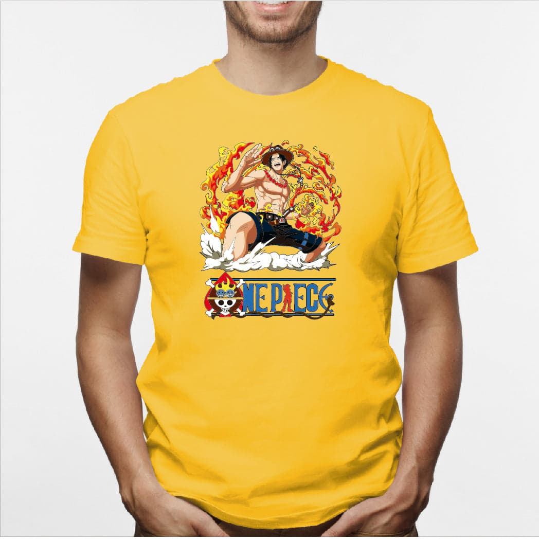 Camisa estampada en algodón para hombre tipo T-shirt One Piece — foto 2
