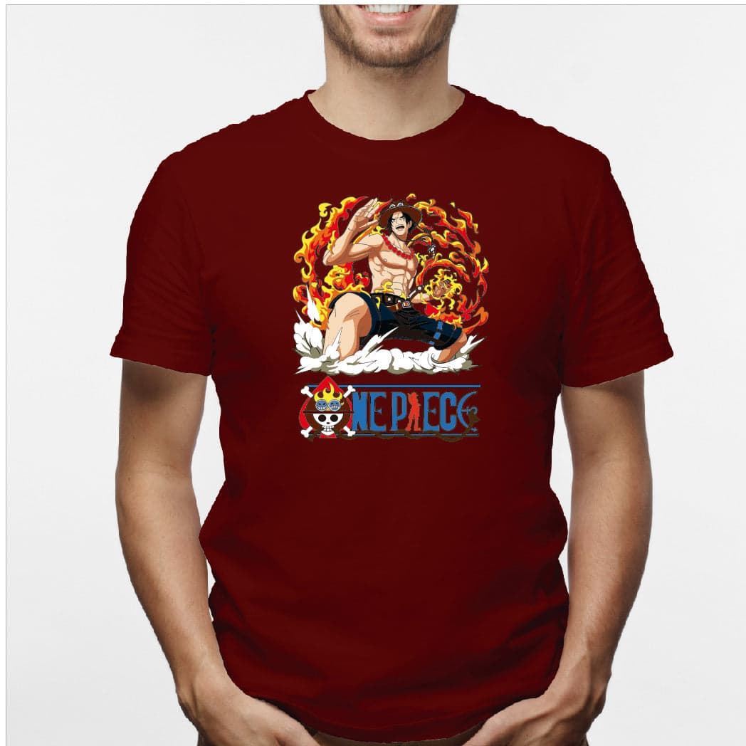 Camisa estampada en algodón para hombre tipo T-shirt One Piece — foto 3