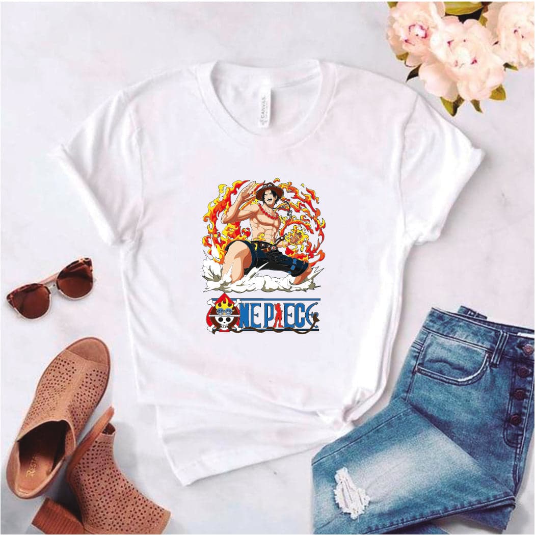Camisa estampada tipo T-shirt de polialgodon One Piece — foto 1