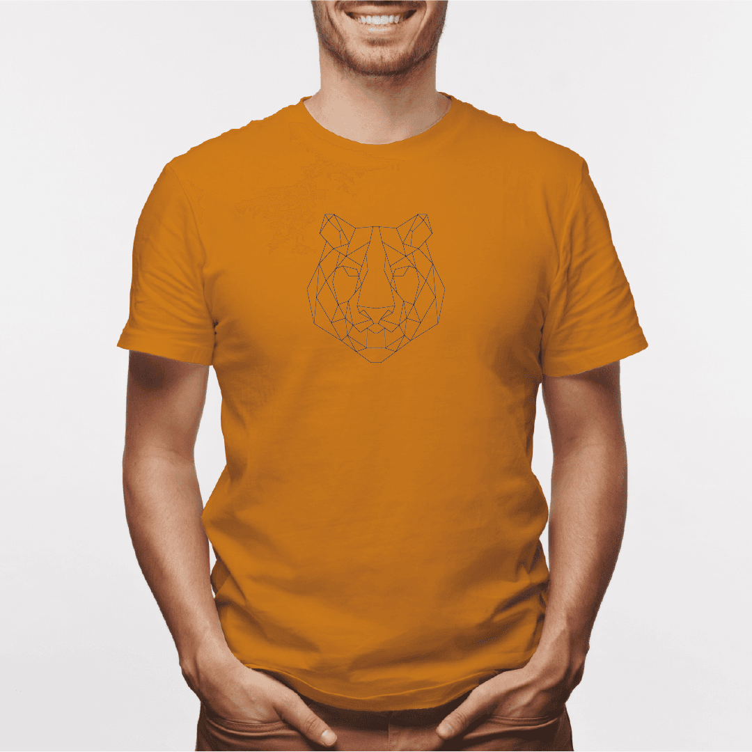 Camisa estampada para hombre  tipo T-shirt Tigre Geométrico — foto 2