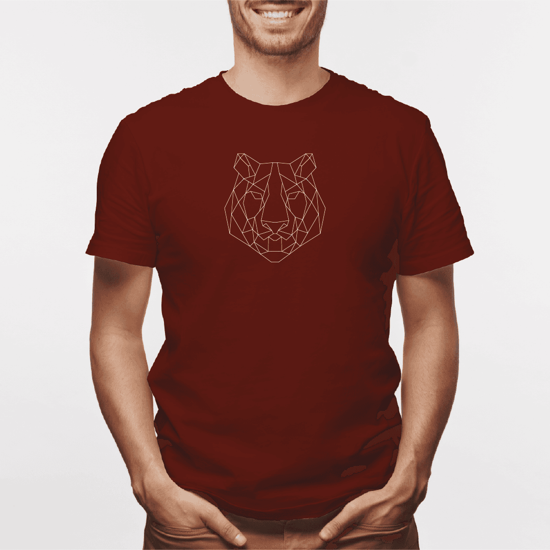 Camisa estampada para hombre  tipo T-shirt Tigre Geométrico — foto 5