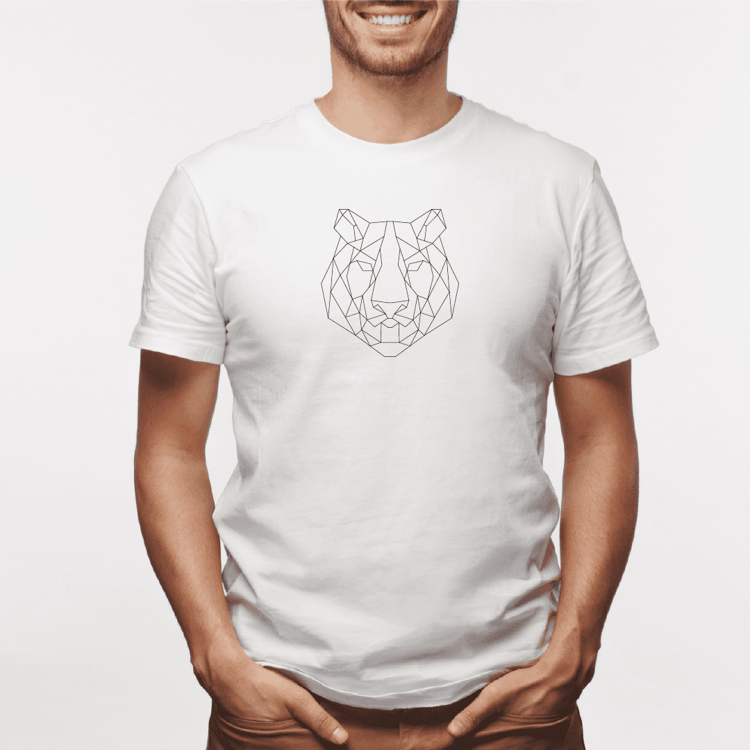Camisa estampada para hombre  tipo T-shirt Tigre Geométrico — foto 1