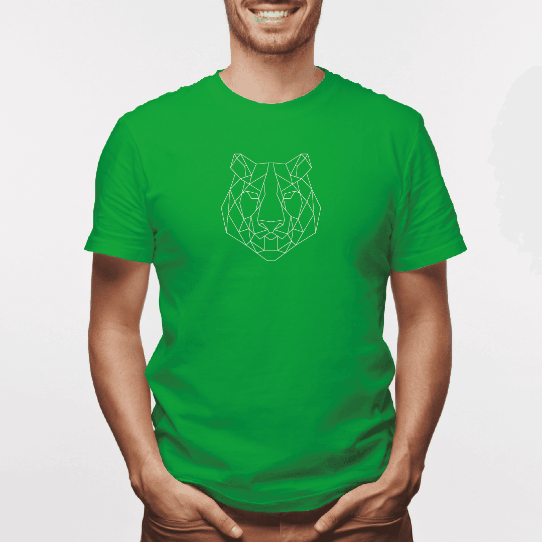 Camisa estampada para hombre  tipo T-shirt Tigre Geométrico — foto 6