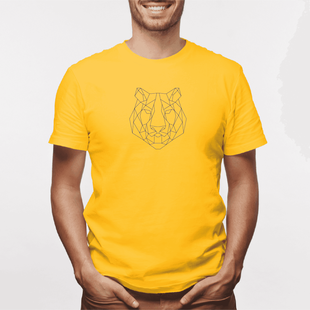 Camisa estampada para hombre  tipo T-shirt Tigre Geométrico — foto 7