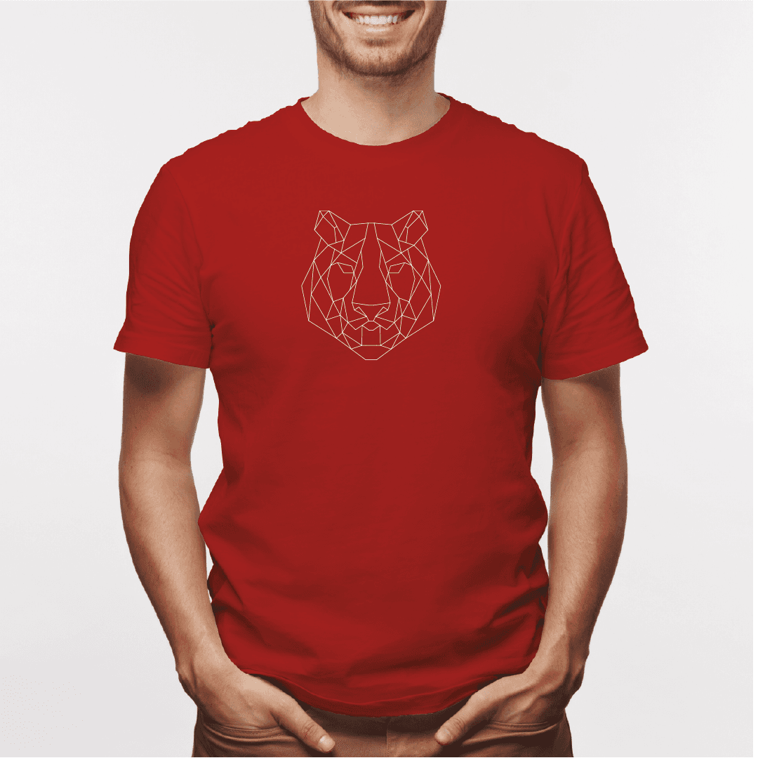 Camisa estampada para hombre  tipo T-shirt Tigre Geométrico — foto 3